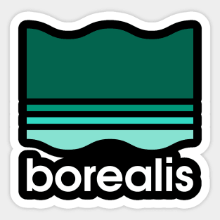 aurora borealis - 3 stripes - sports vibe Sticker